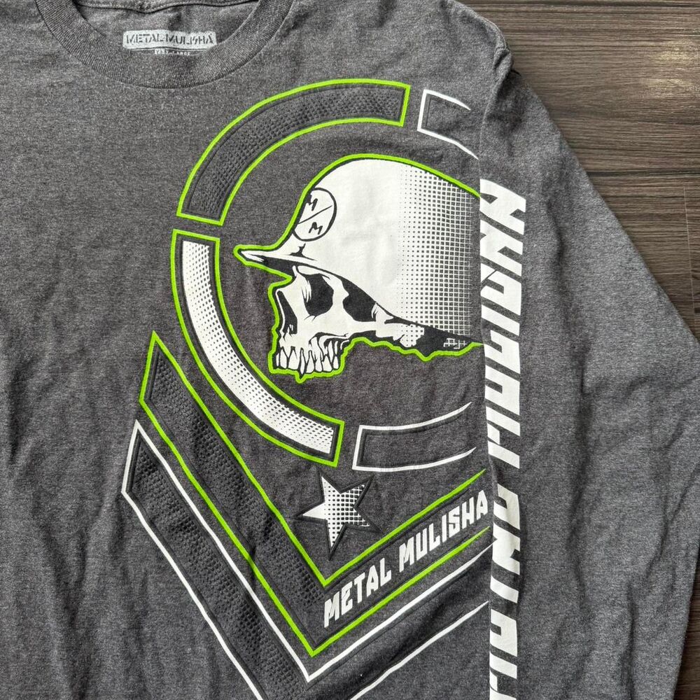 Y2K Skull Metal Mulisha long sleeve Graphic  motocross biker themed size XL